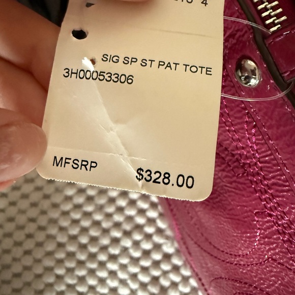 Coach Deep Pink Leather Tote - Picture 6 of 10